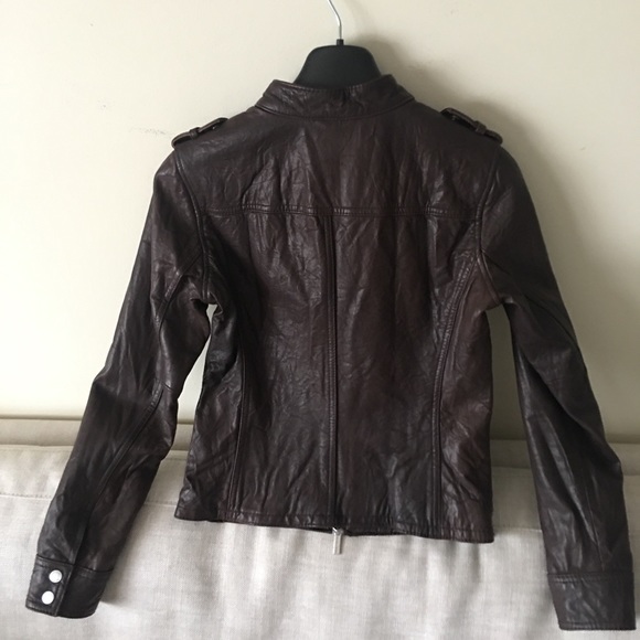 Michael Kors Motorbike Leather Jacket - Picture 4 of 8